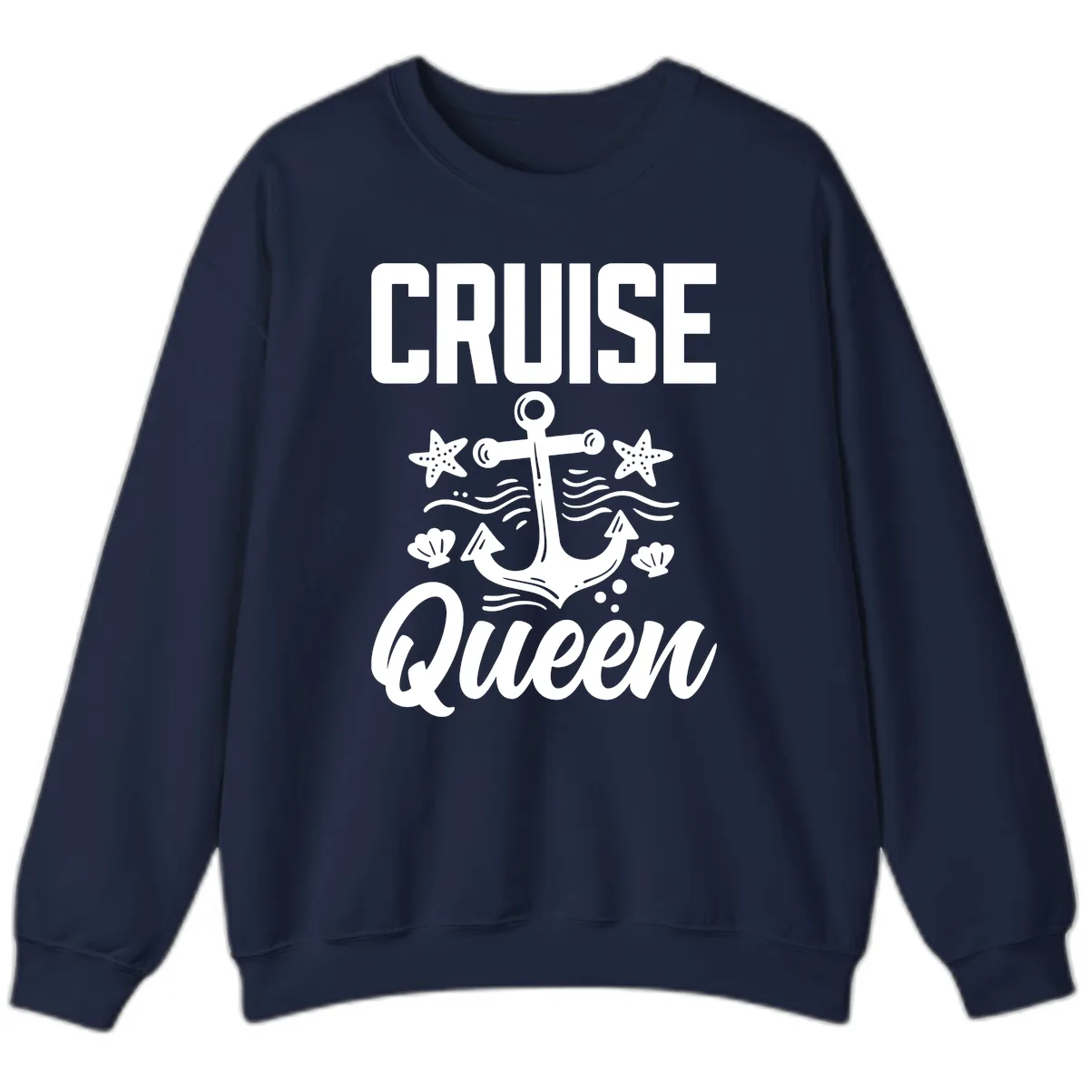 Cruise Queen Anchor Sweatshirt in Navy