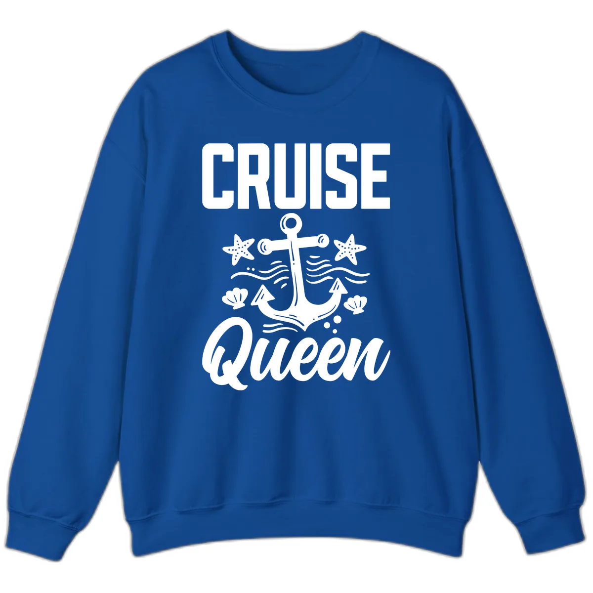 Cruise Queen Anchor Sweatshirt in Royal