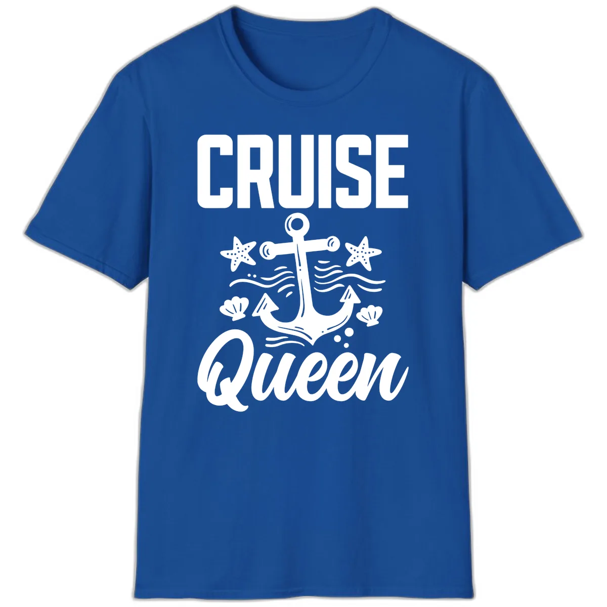 Cruise Queen Anchor T-Shirt in Royal