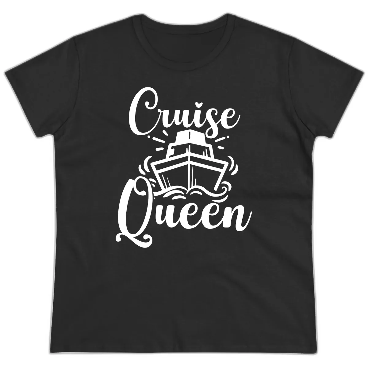 Cruise Queen Ladies Tee in Black