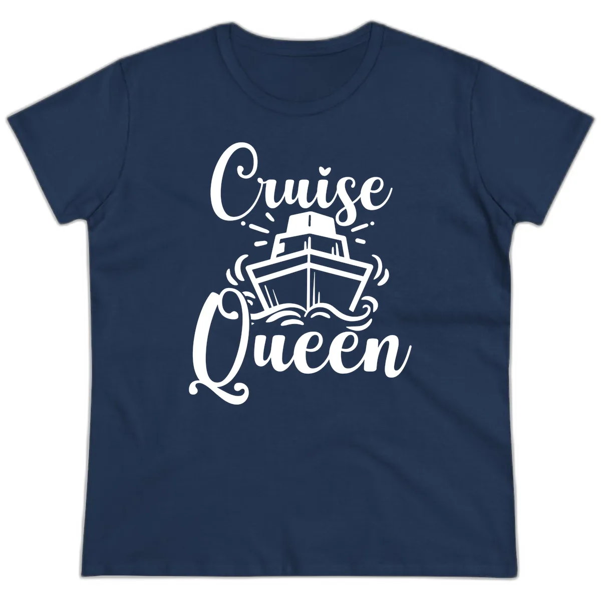 Cruise Queen Ladies Tee in Navy