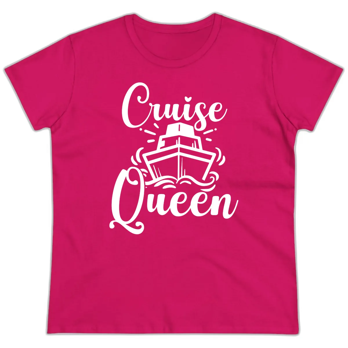 Cruise Queen Ladies Tee in Heliconia