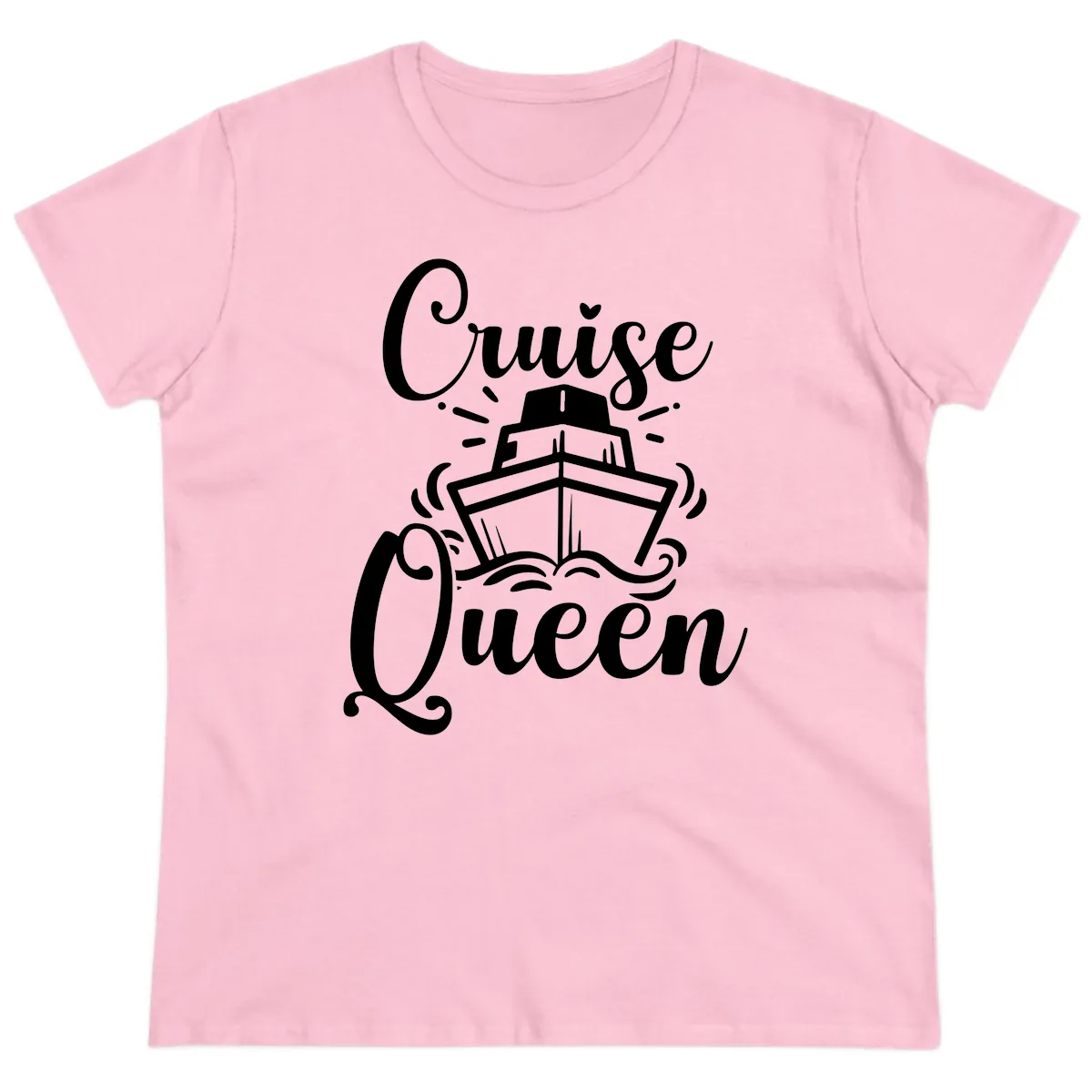 Cruise Queen Ladies Tee in Light Pink