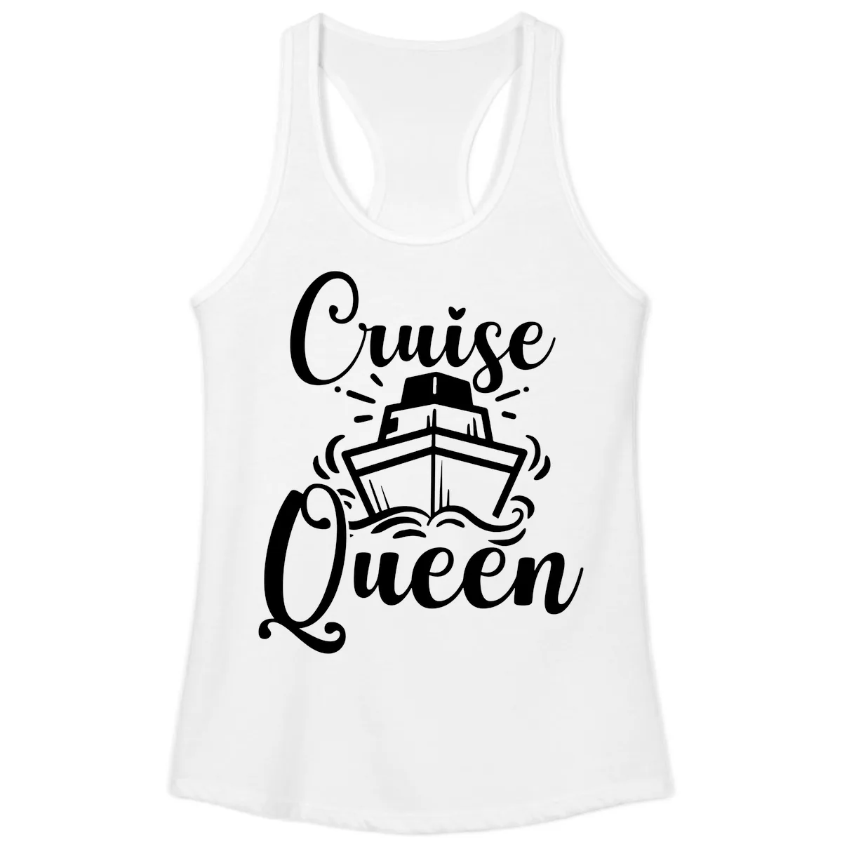 Cruise Queen Ladies Tank in White
