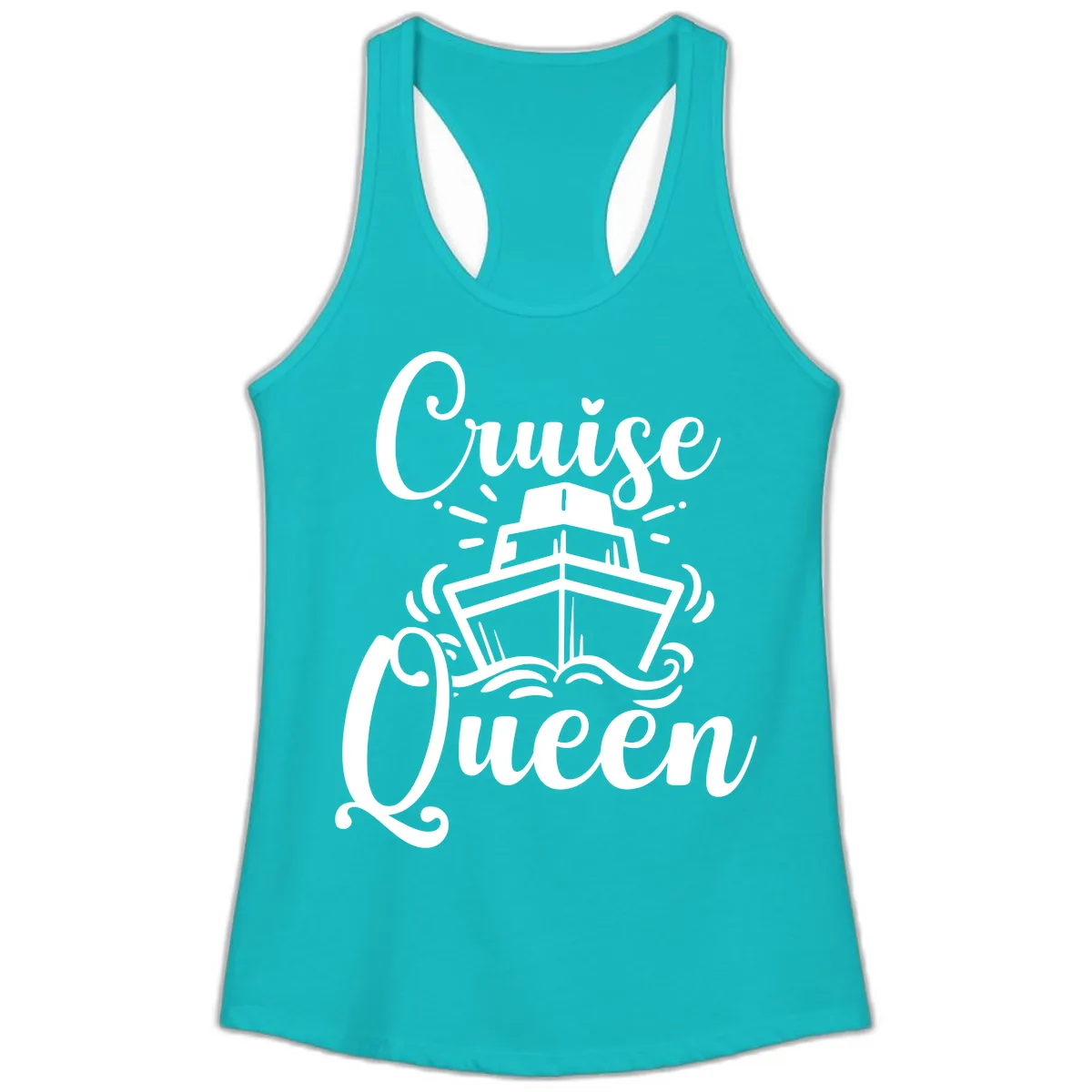 Cruise Queen Ladies Tank in Tahiti Blue