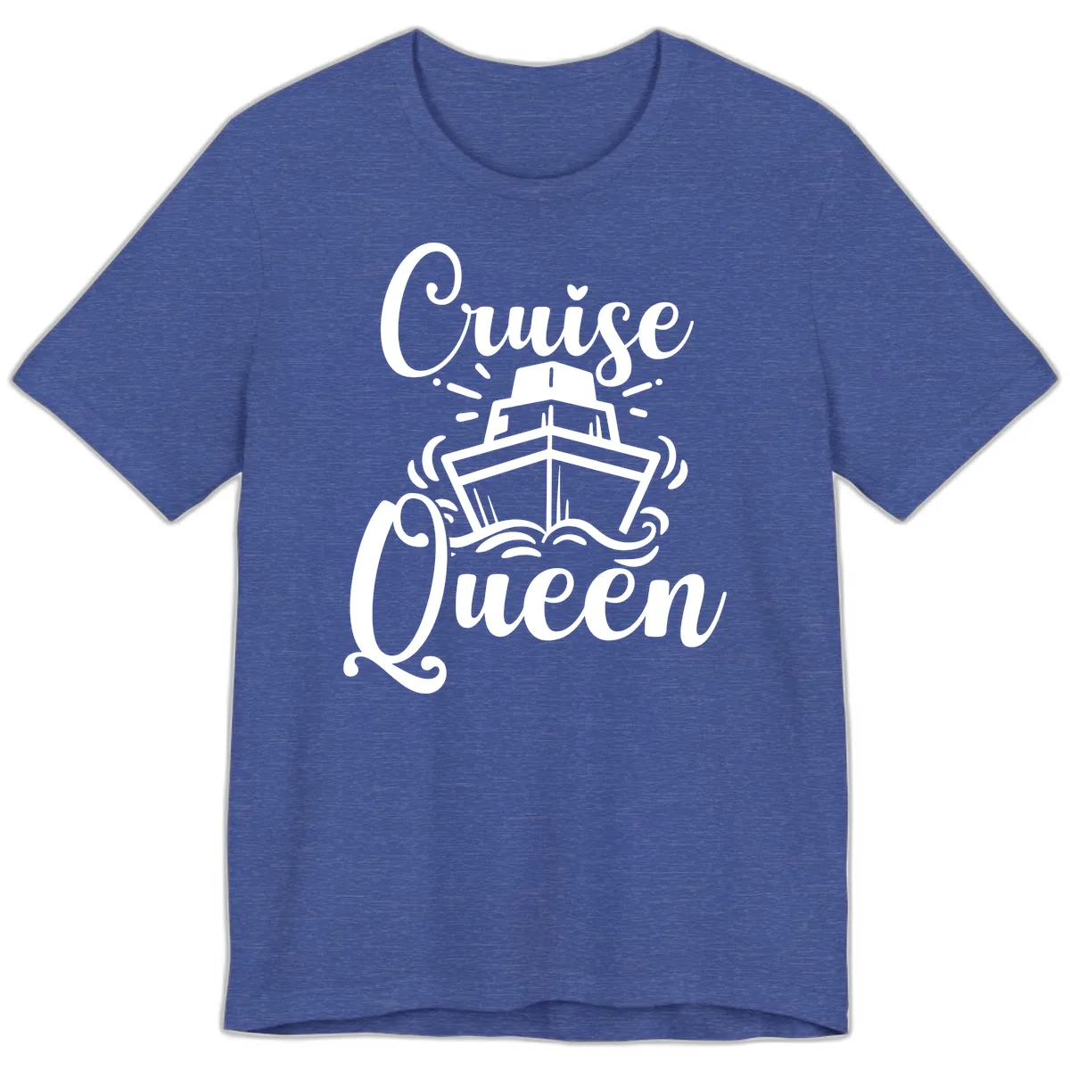 Cruise Queen Premium T-Shirt in Heather True Royal