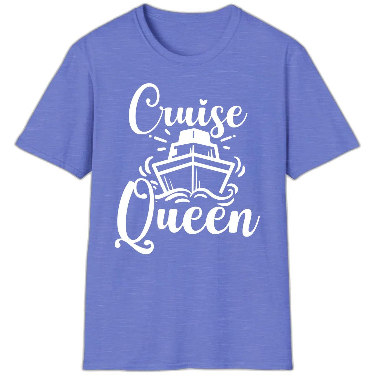 Cruise Queen T-Shirt in Heather Royal