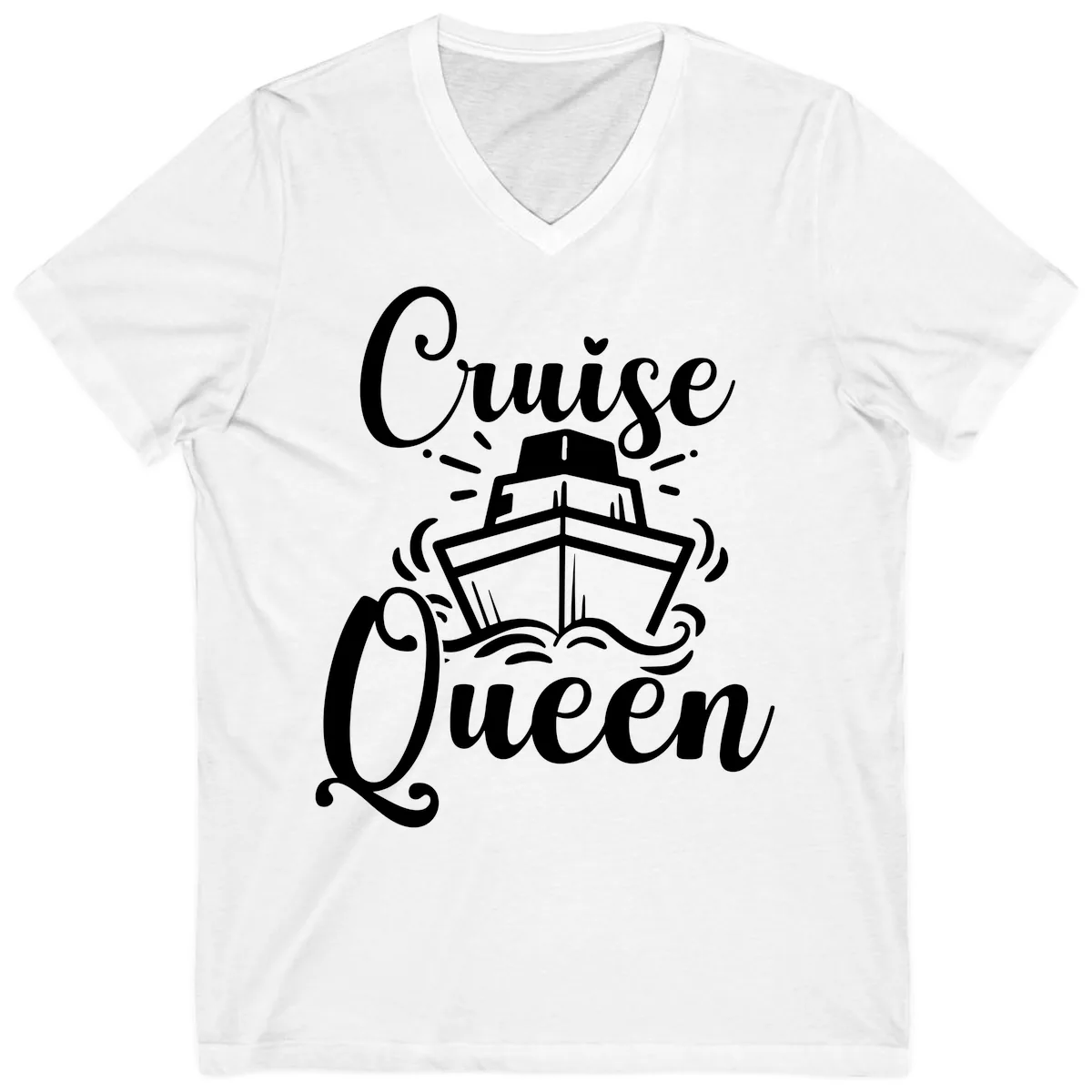 Cruise Queen V-Neck in White