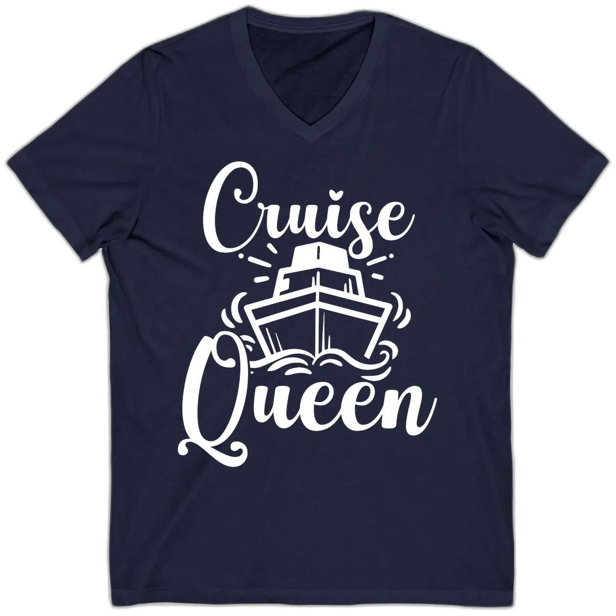 Cruise Queen V-Neck in Navy