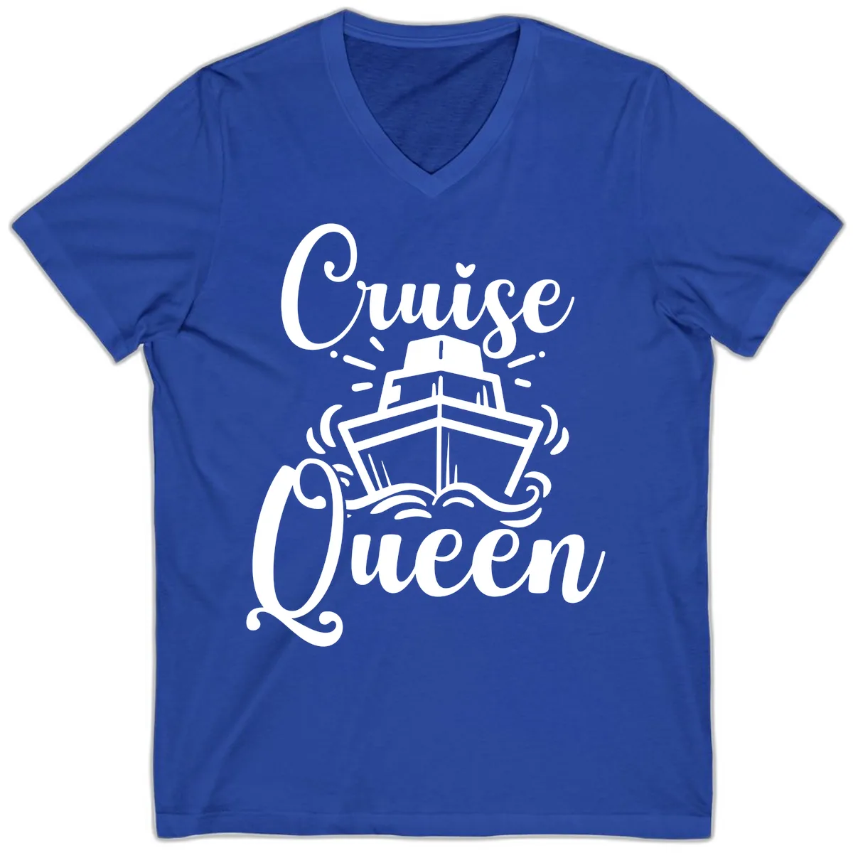 Cruise Queen V-Neck in True Royal