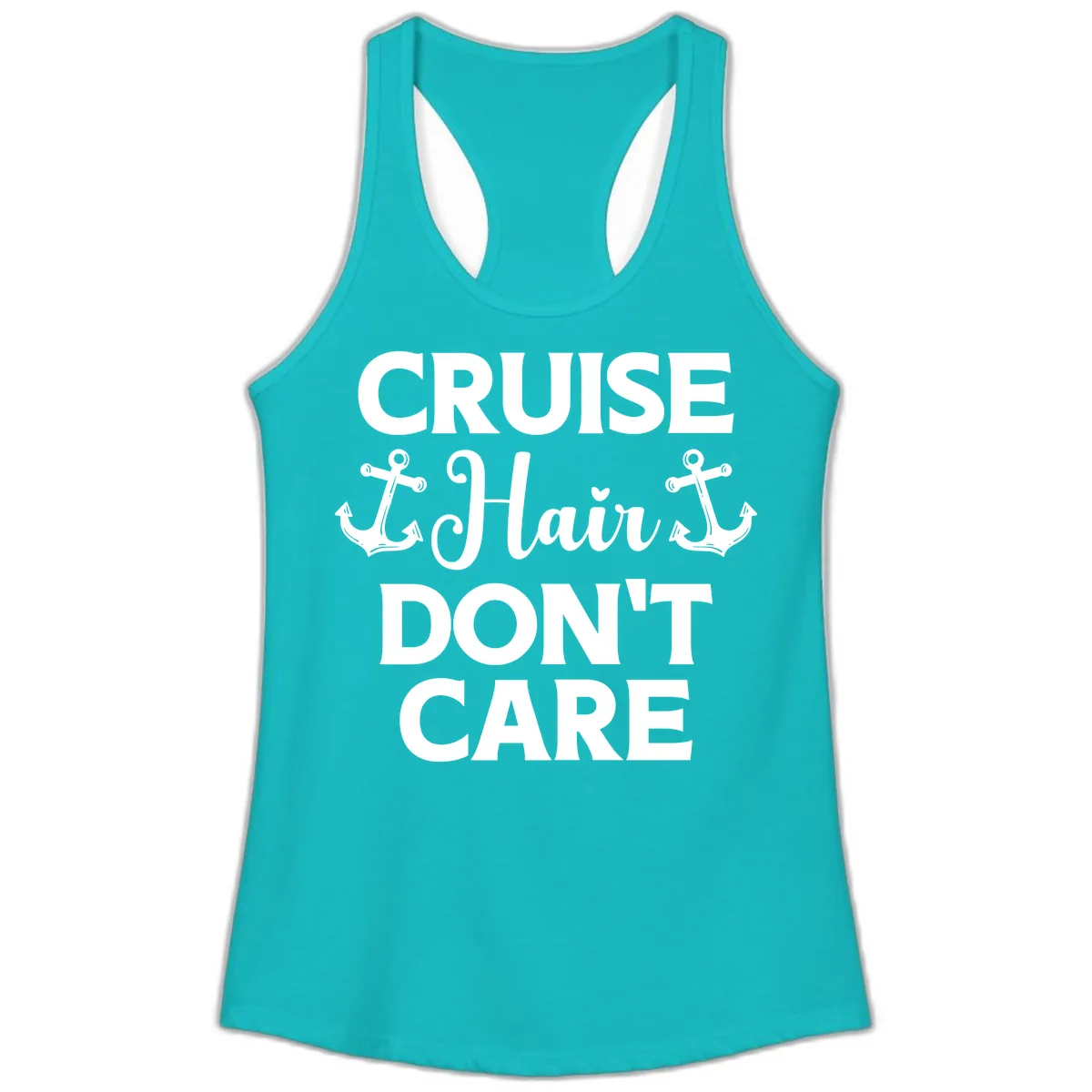 Cruise Hair Don't Care Ladies Tank in Tahiti Blue