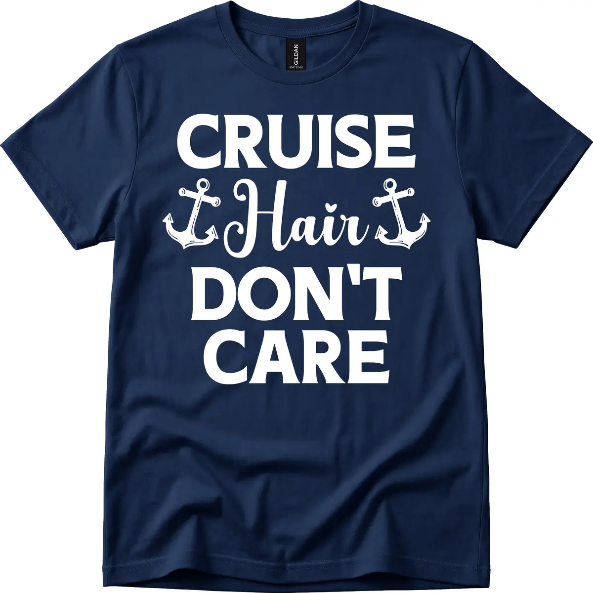 Cruise Hair Don't Care T-Shirt in Navy