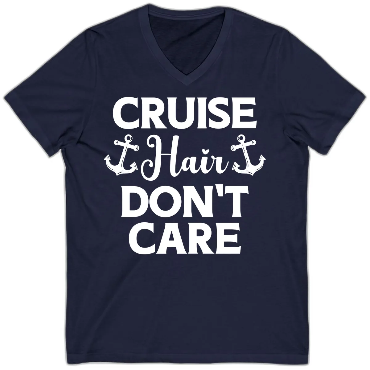 Cruise Hair Don't Care V-Neck in Navy