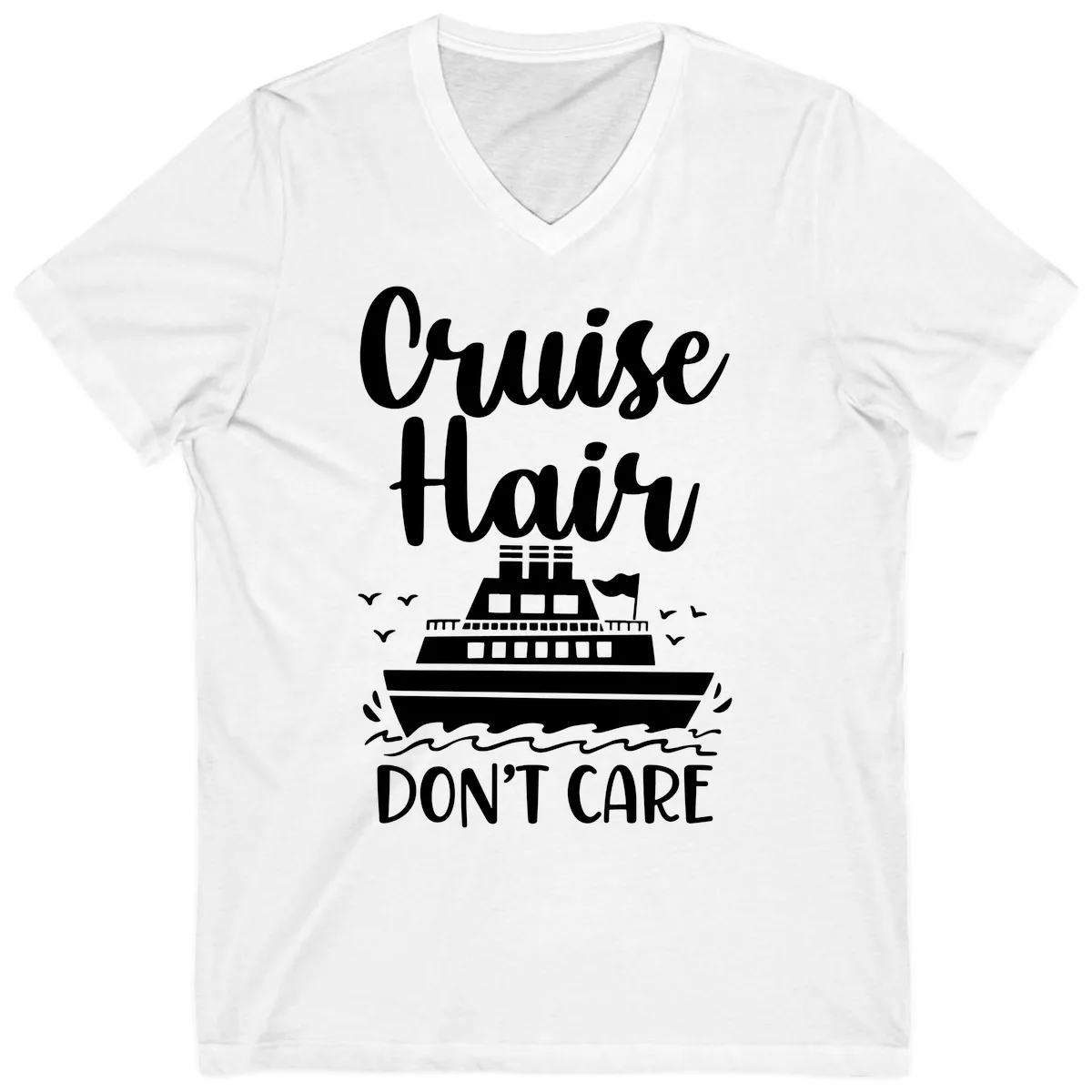 Cruise Hair Don't Care V-Neck in White
