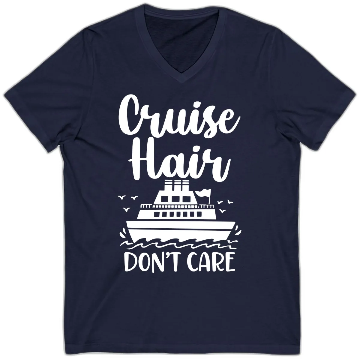 Cruise Hair Don't Care V-Neck in Navy