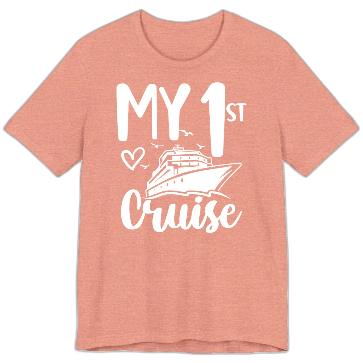 My First Cruise Premium T-Shirt in Heather Sunset