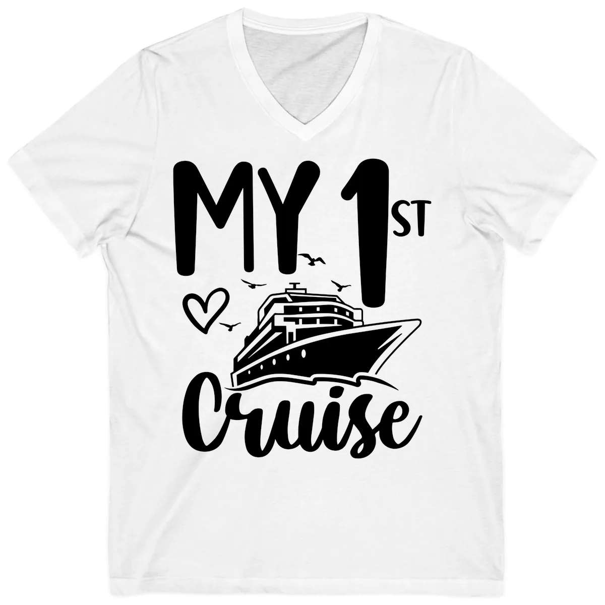 My First Cruise V-Neck in White