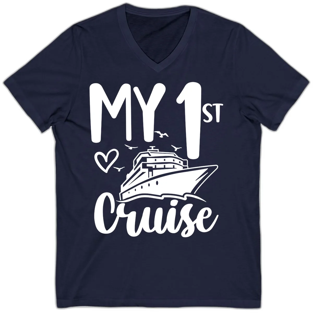 My First Cruise V-Neck in Navy