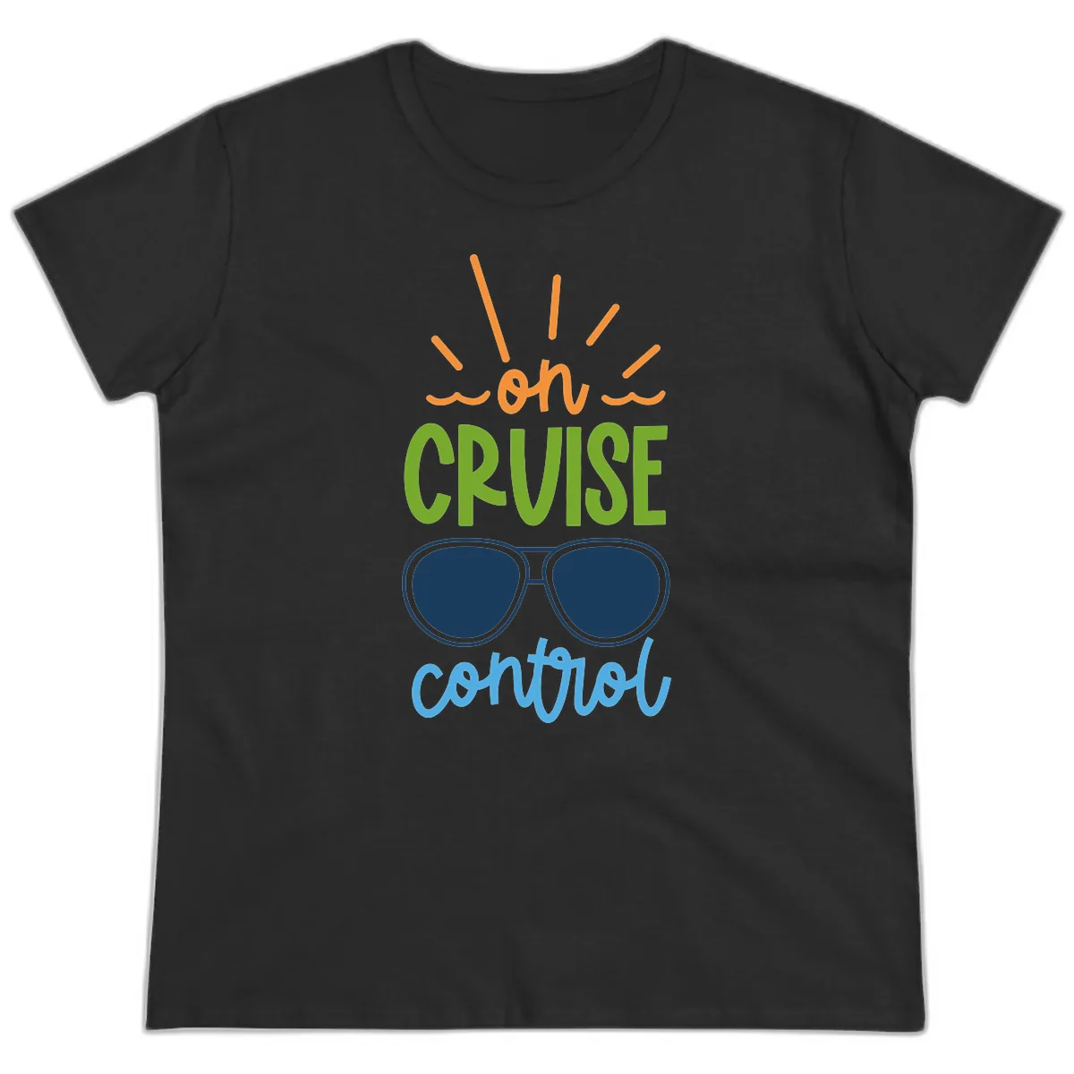 Oh Cruise Control Ladies Tee in Black