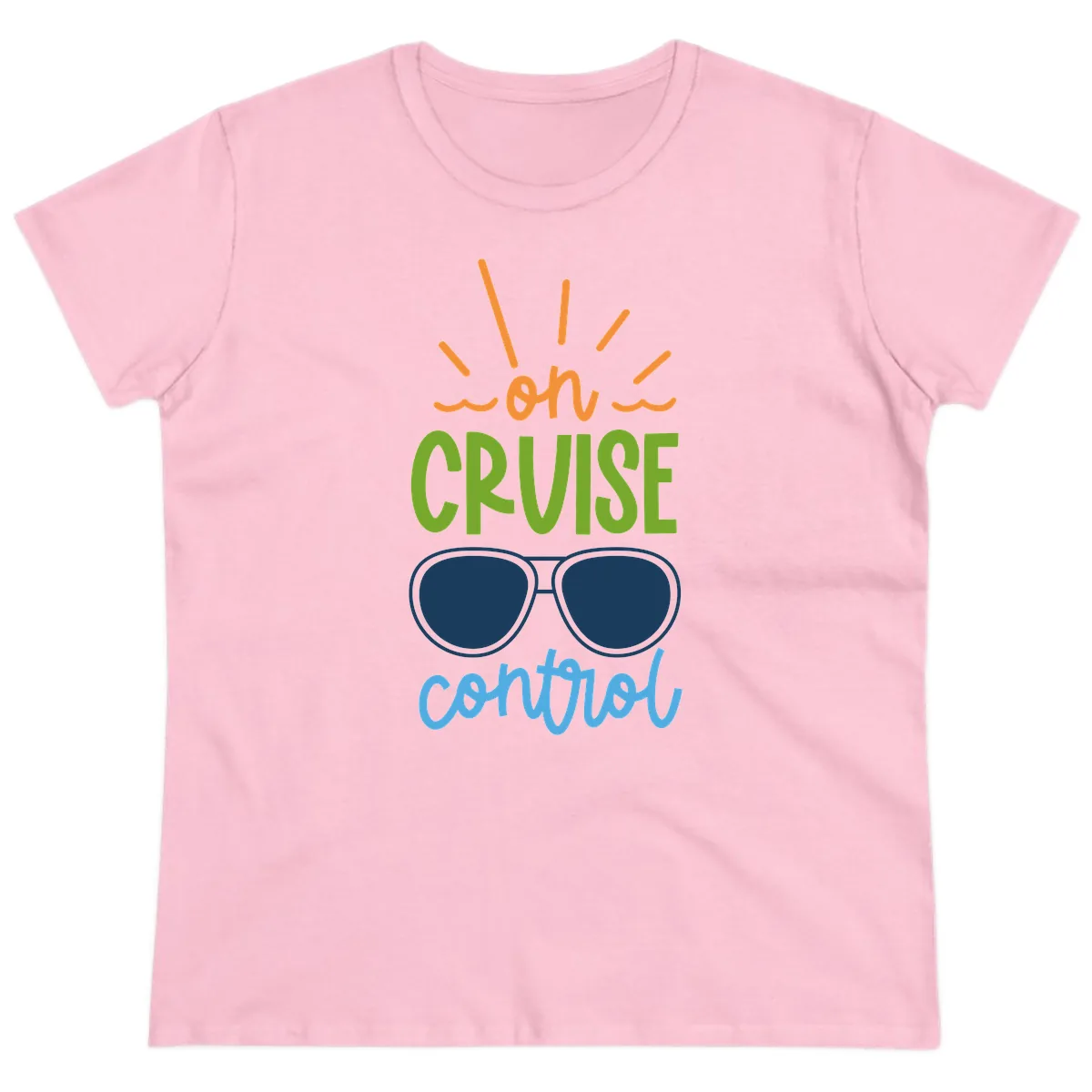 Oh Cruise Control Ladies Tee in Light Pink