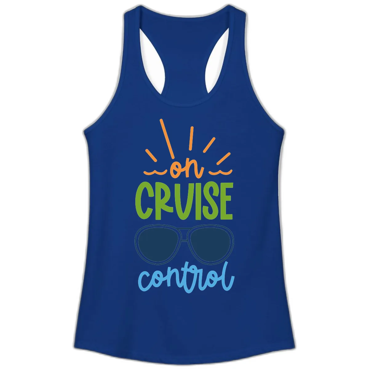 Oh Cruise Control Ladies Tank in Solid Royal