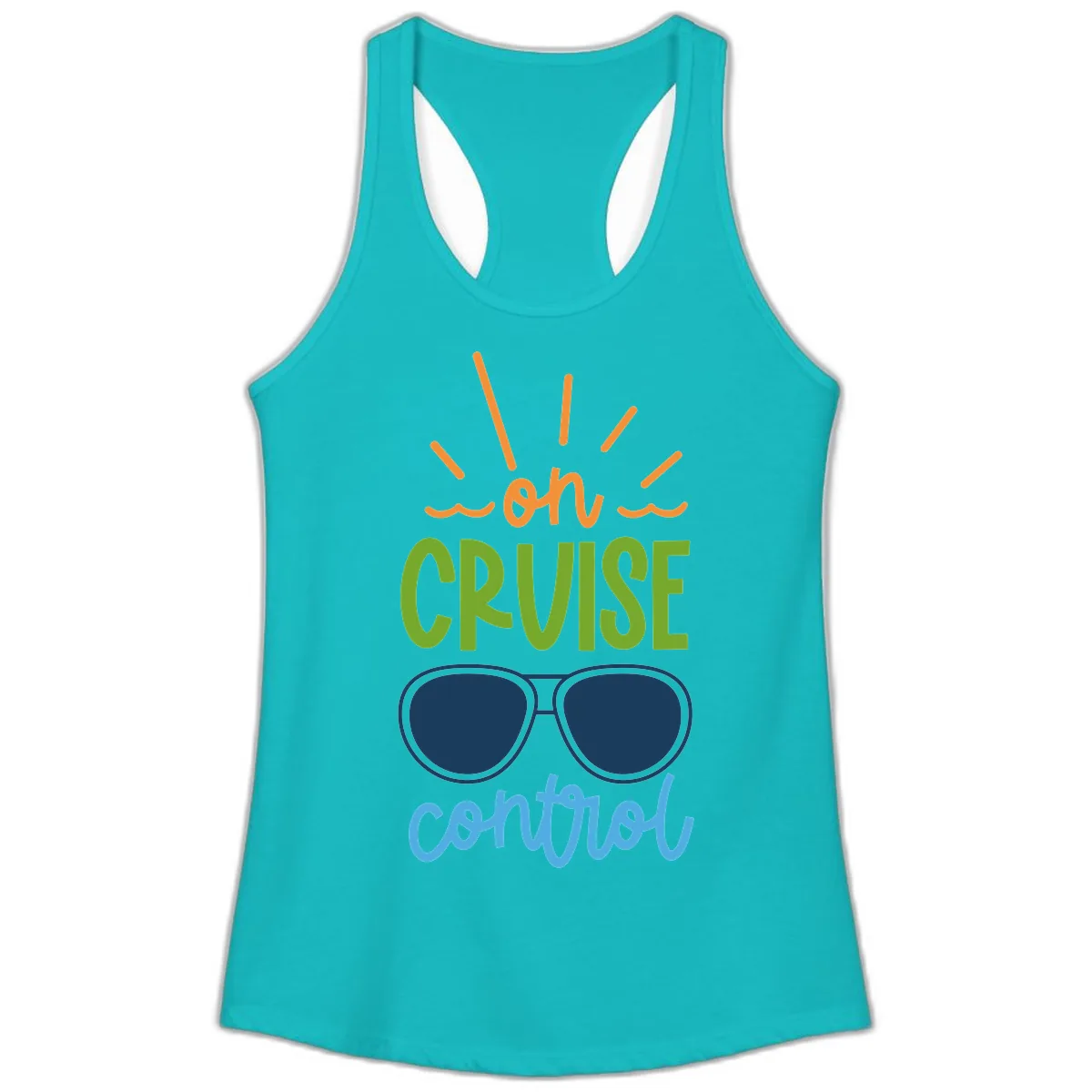 Oh Cruise Control Ladies Tank in Tahiti Blue