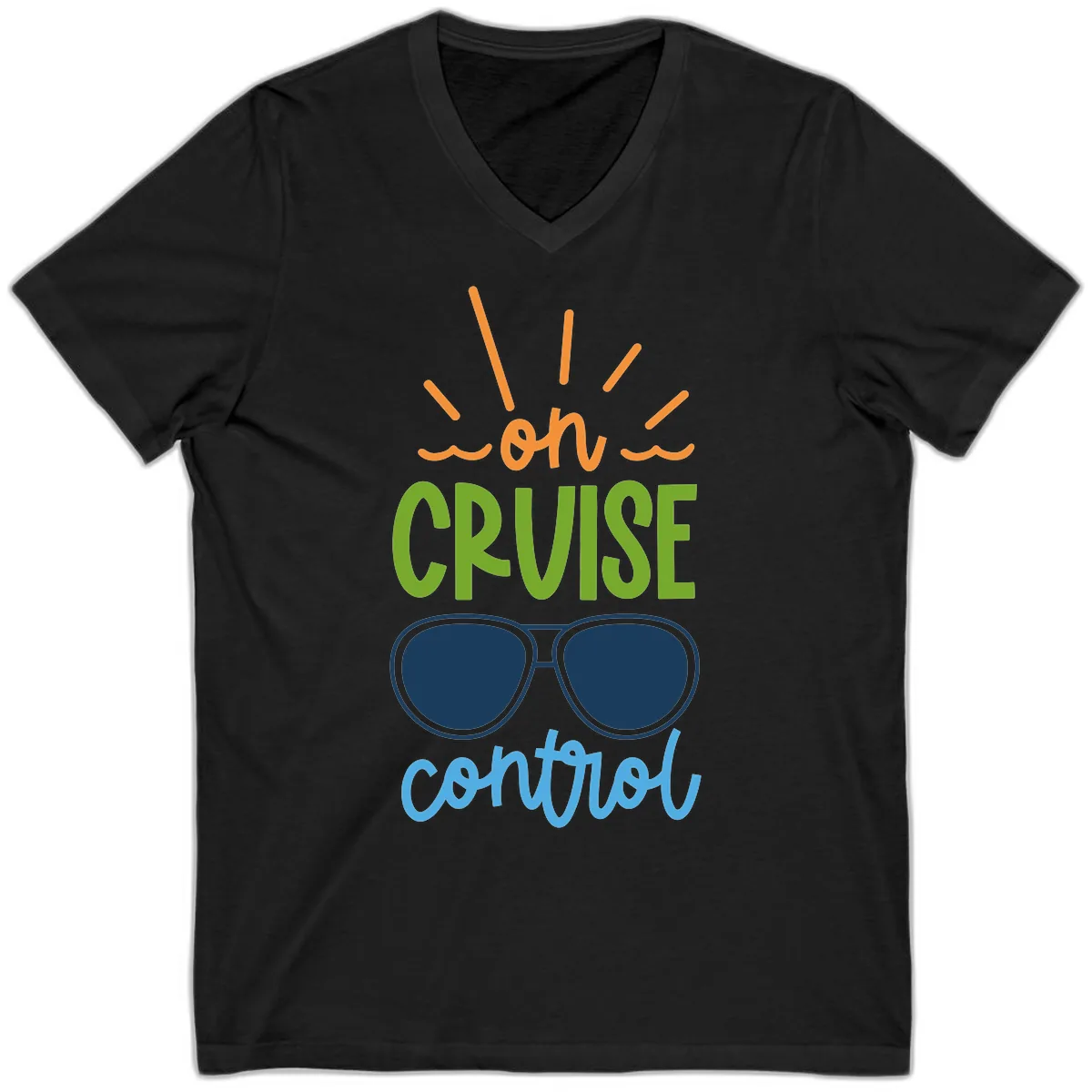 Oh Cruise Control V-Neck in Black
