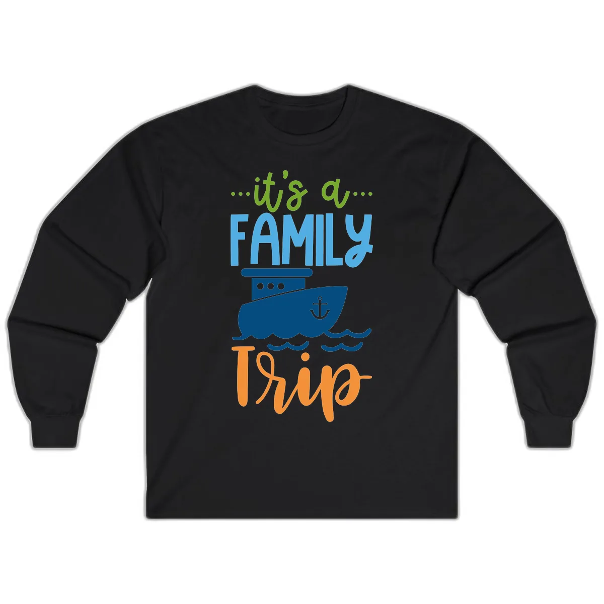 It's A Family Thing Cruise Long Sleeve in Black