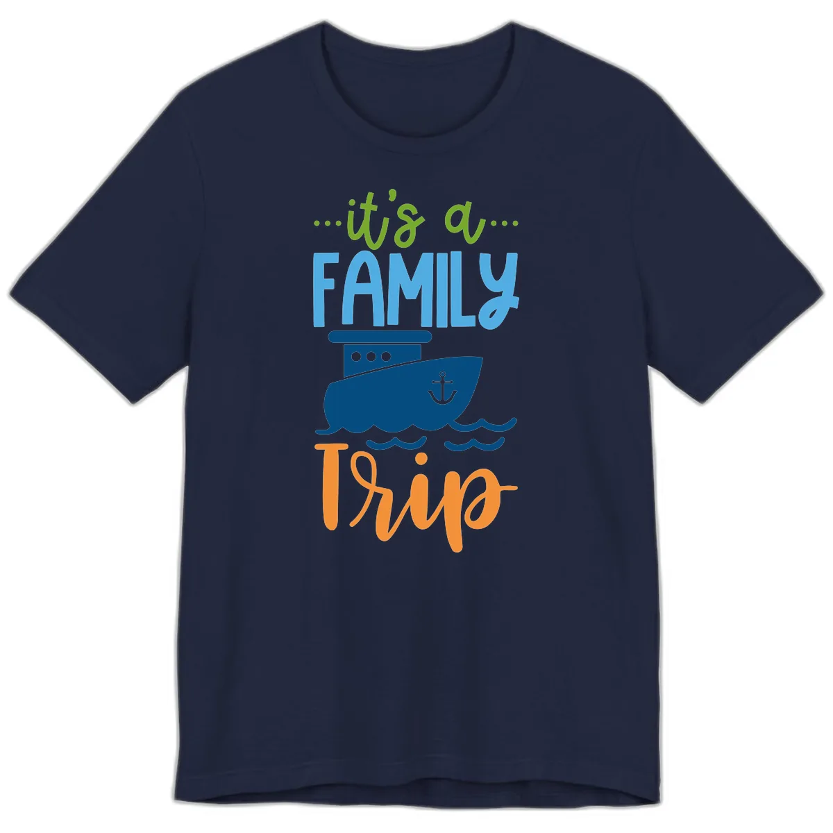 It's A Family Thing Cruise Premium T-Shirt in Navy