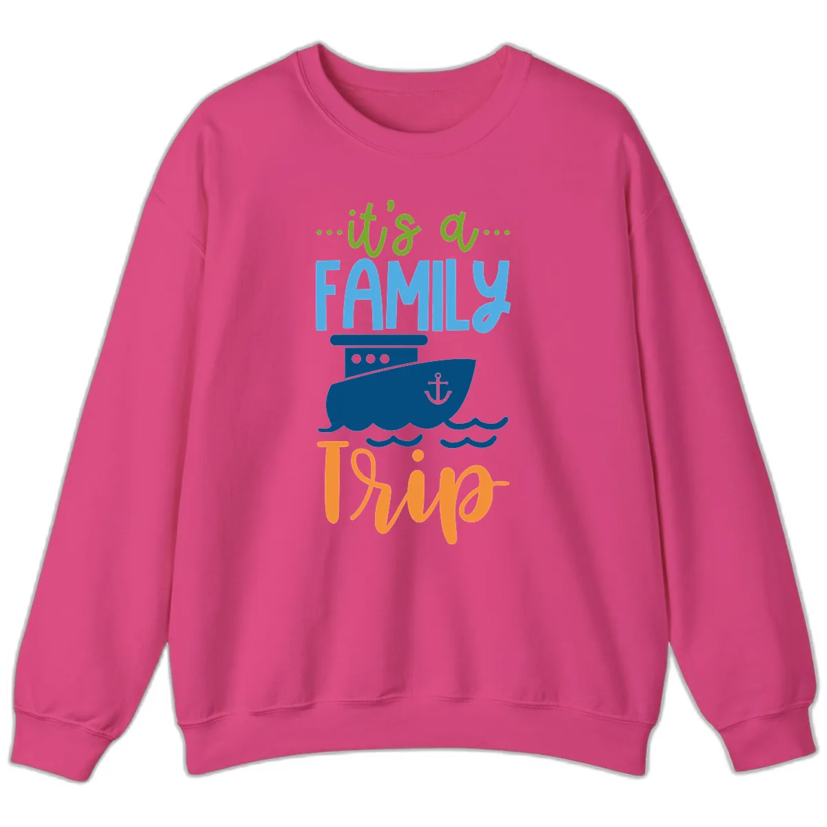 It's A Family Thing Cruise Sweatshirt in Heliconia