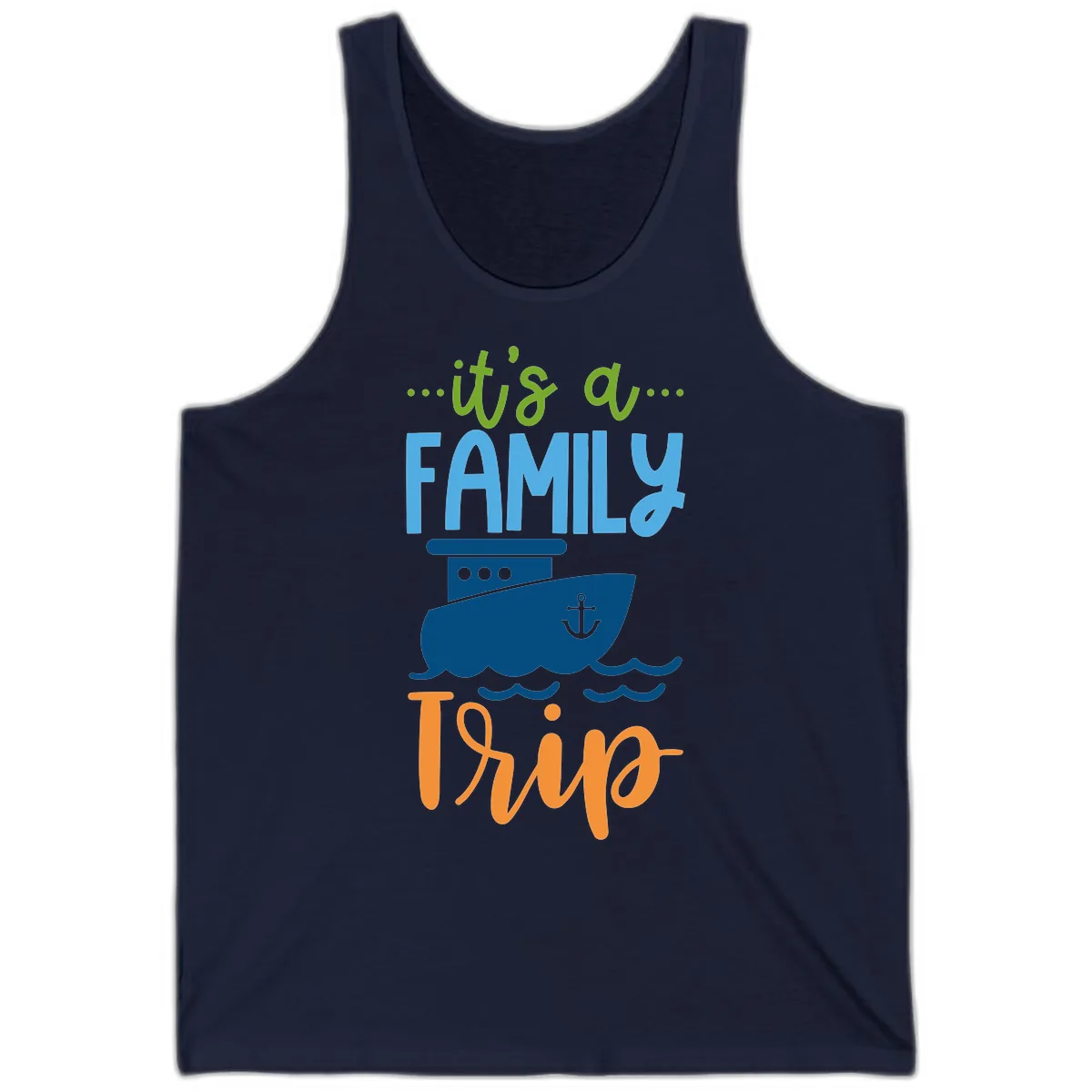 It's A Family Thing Cruise Tank in Navy