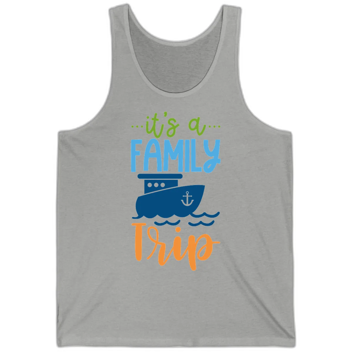It's A Family Thing Cruise Tank in Athletic Heather