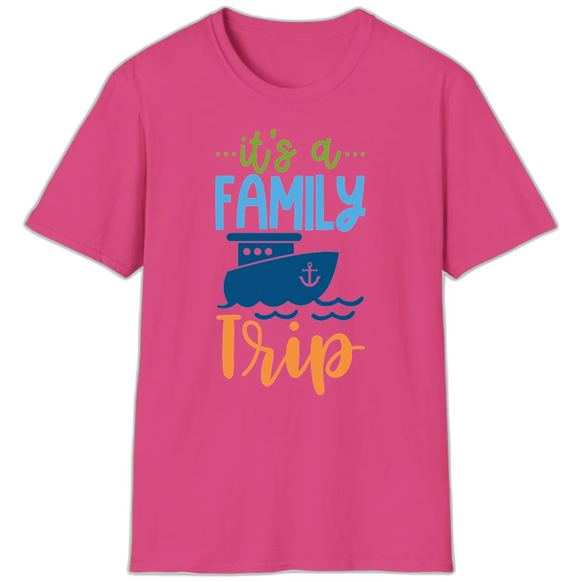 It's A Family Thing Cruise T-Shirt in Heliconia