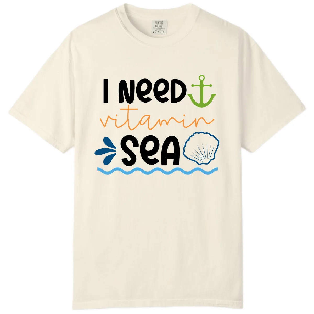 I Need Vitamin Sea Comfort Color in Ivory