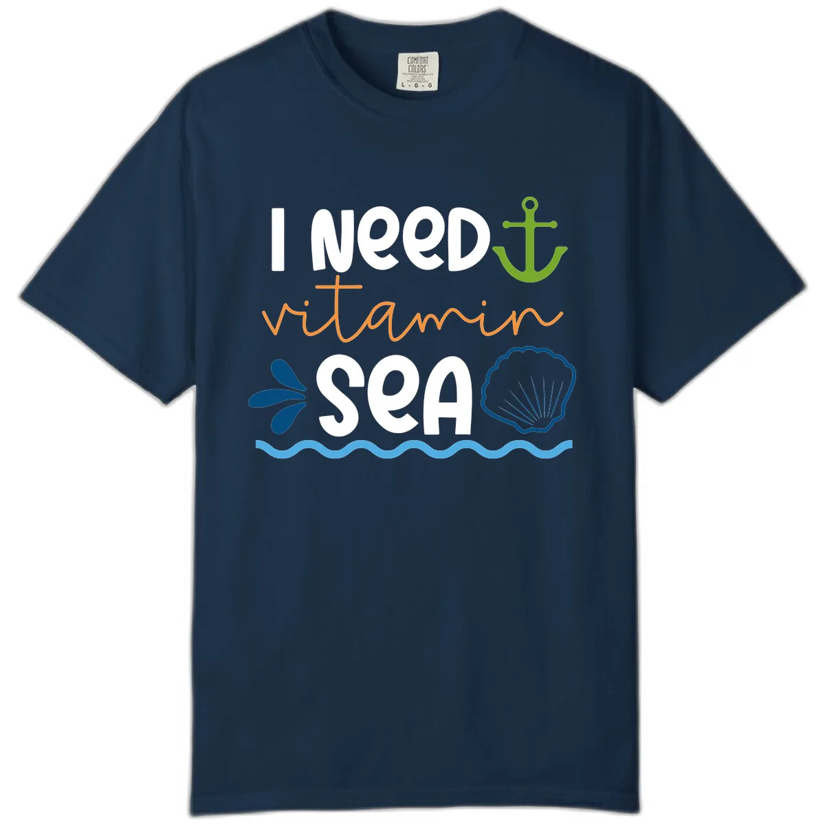 I Need Vitamin Sea Comfort Color in True Navy