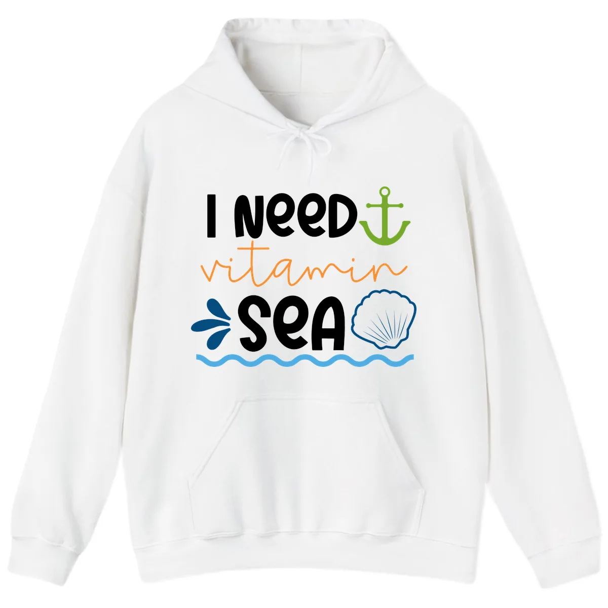 I Need Vitamin Sea Hoodie in White