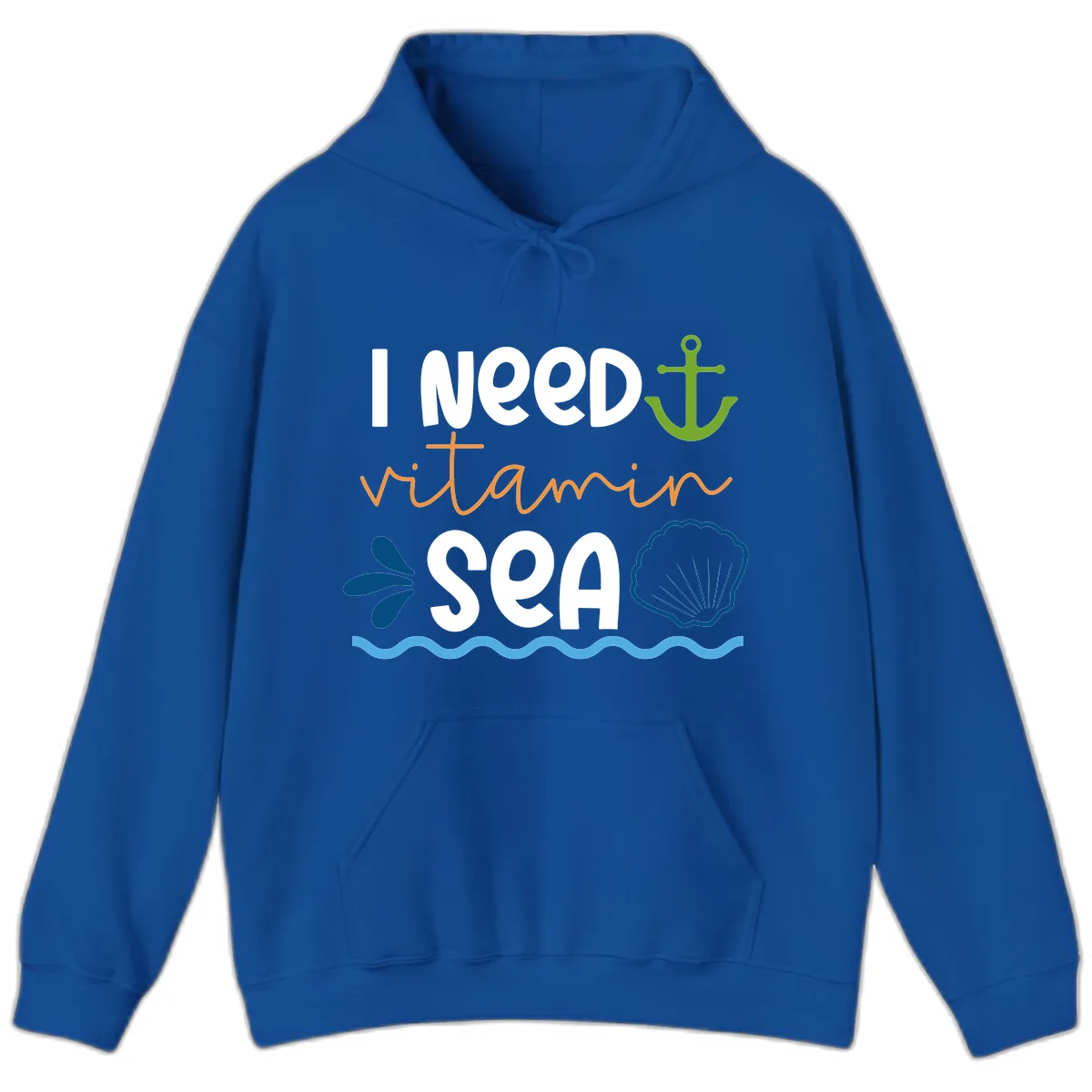 I Need Vitamin Sea Hoodie in Royal