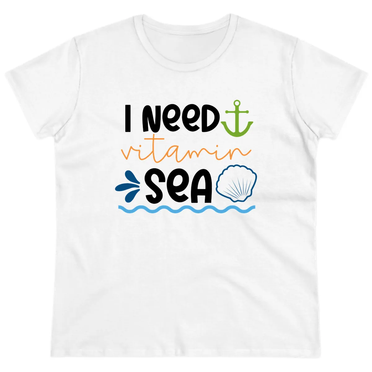 I Need Vitamin Sea Ladies Tee in White