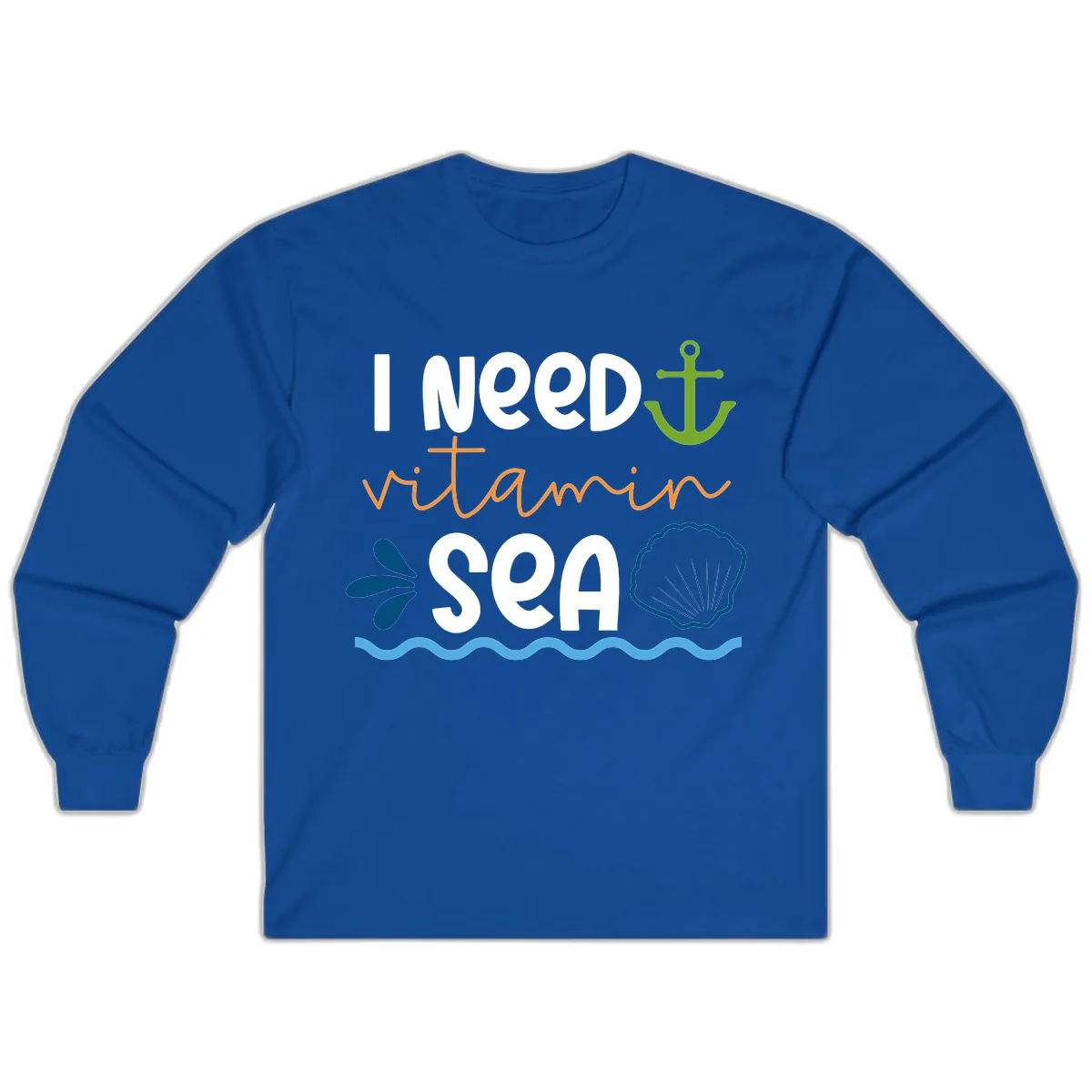 I Need Vitamin Sea Long Sleeve in Royal