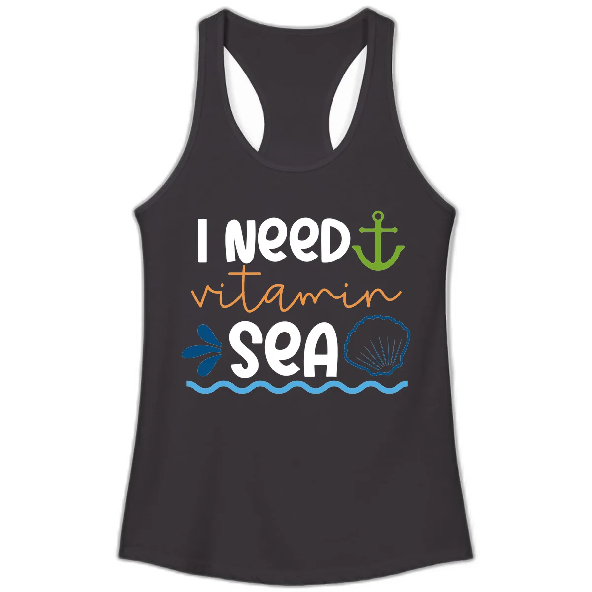 I Need Vitamin Sea Ladies Tank in Black