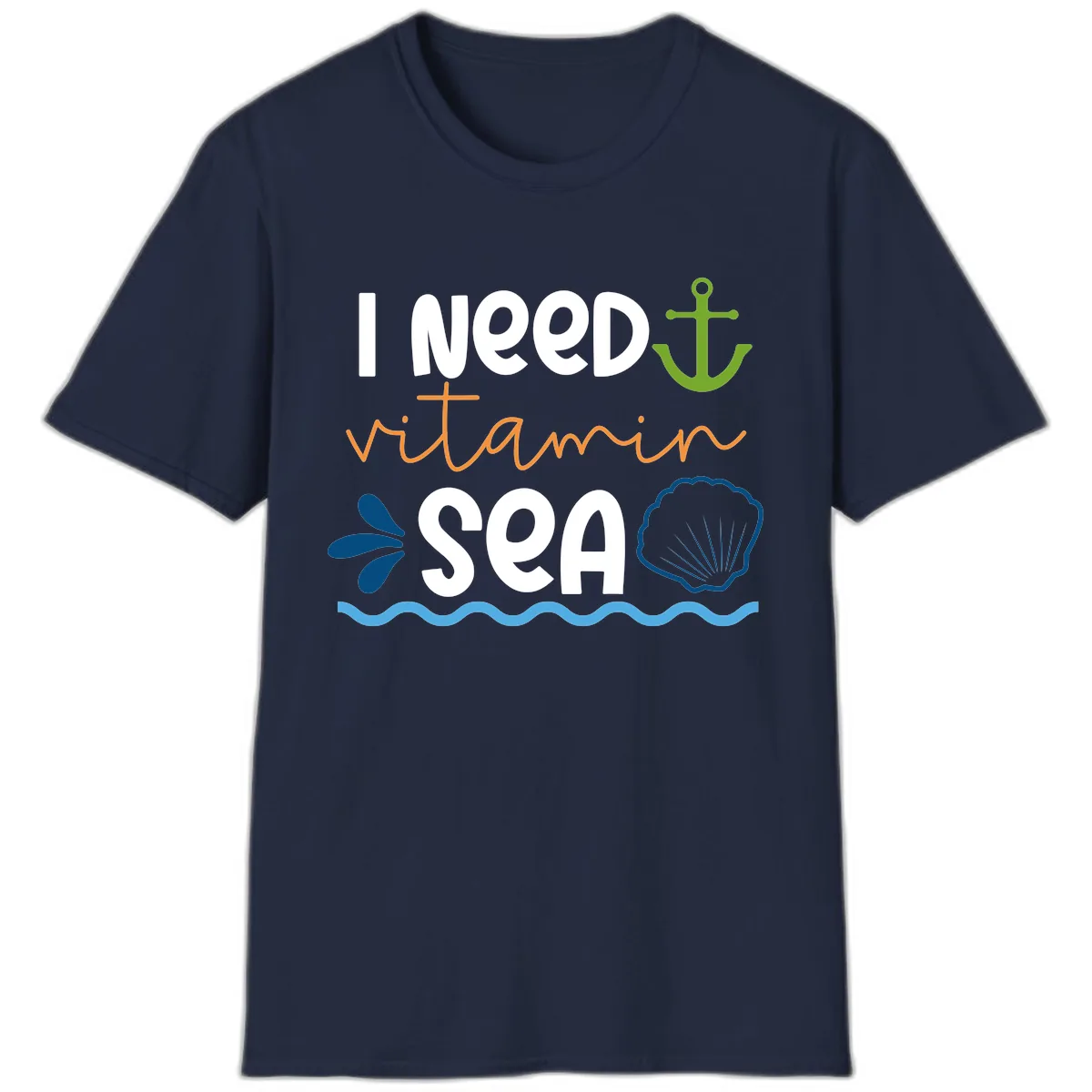 I Need Vitamin Sea T-Shirt in Navy