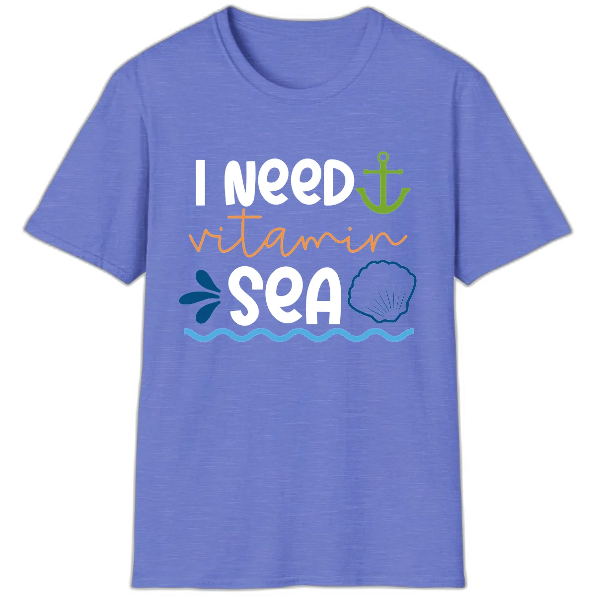 I Need Vitamin Sea T-Shirt in Heather Royal