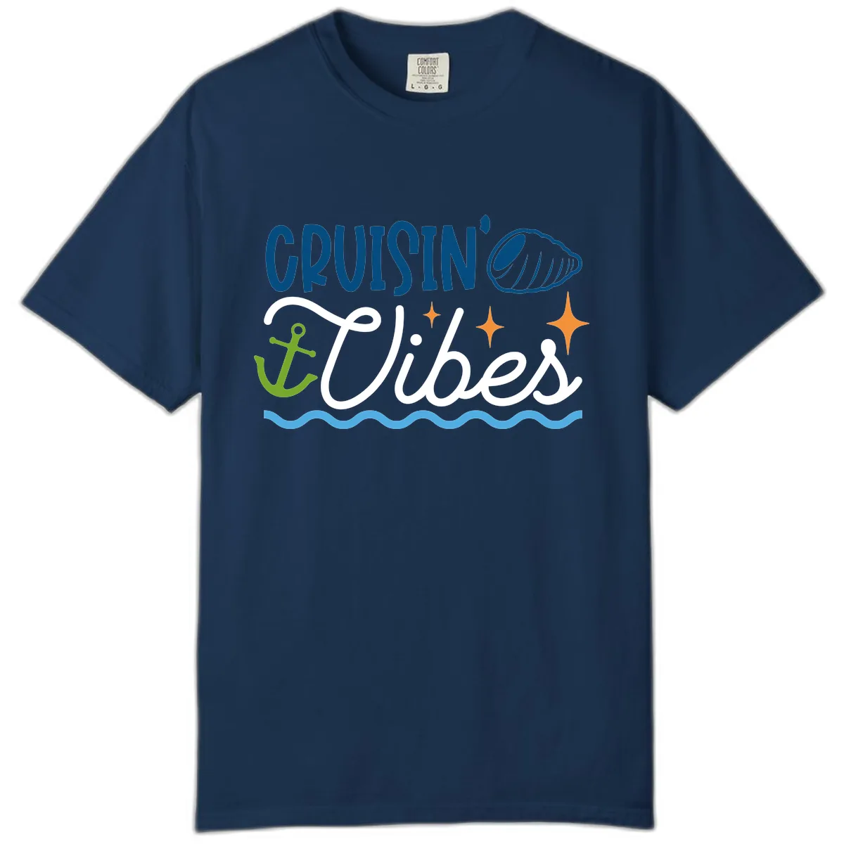 Cruisin' Vibes Comfort Color in Navy
