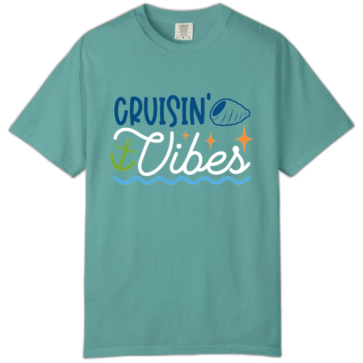 Cruisin' Vibes Comfort Color in Seafoam