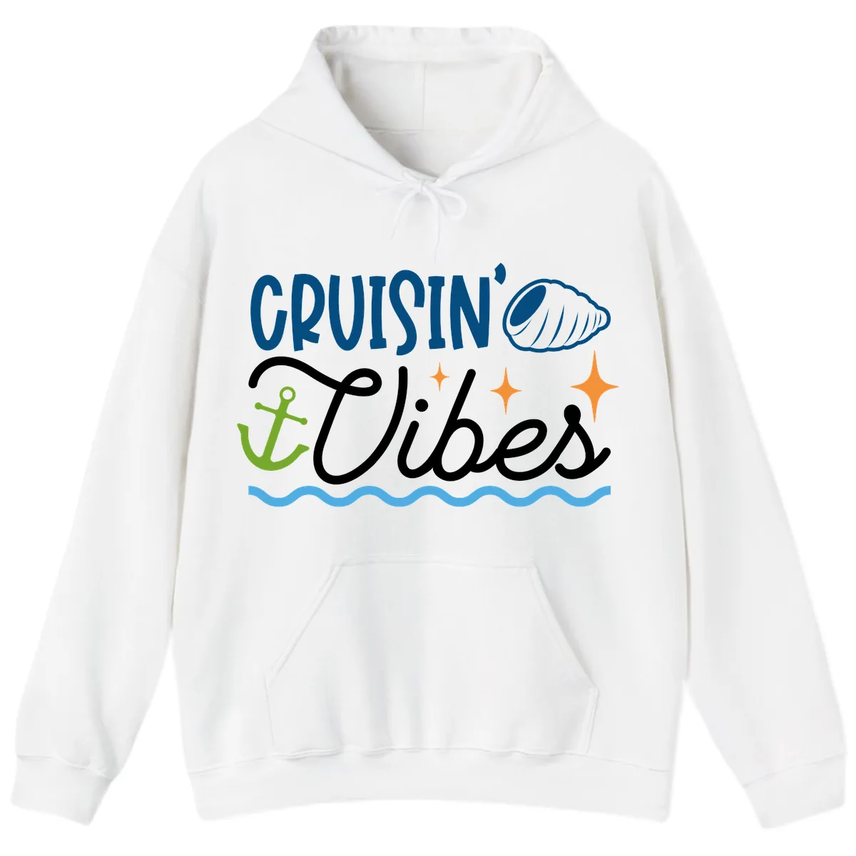 Cruisin' Vibes Hoodie in White