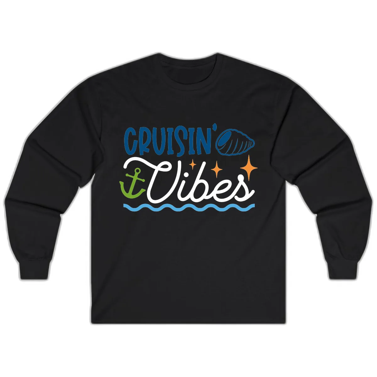Cruisin' Vibes Long Sleeve in Black