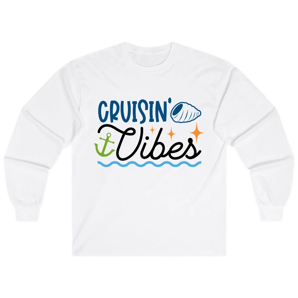 Cruisin' Vibes Long Sleeve in White