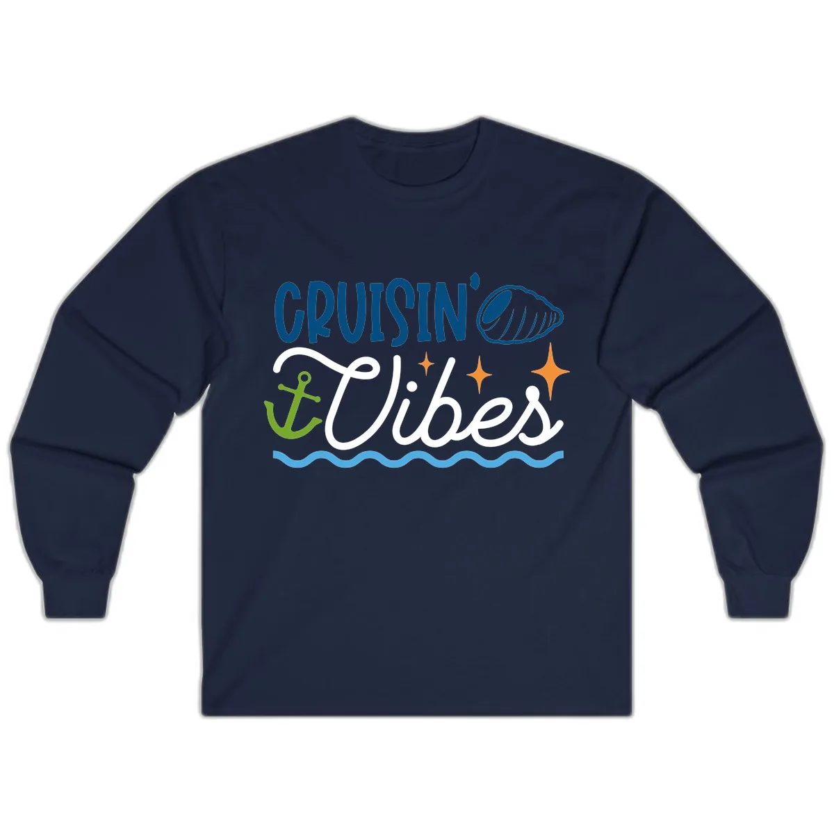 Cruisin' Vibes Long Sleeve in Navy