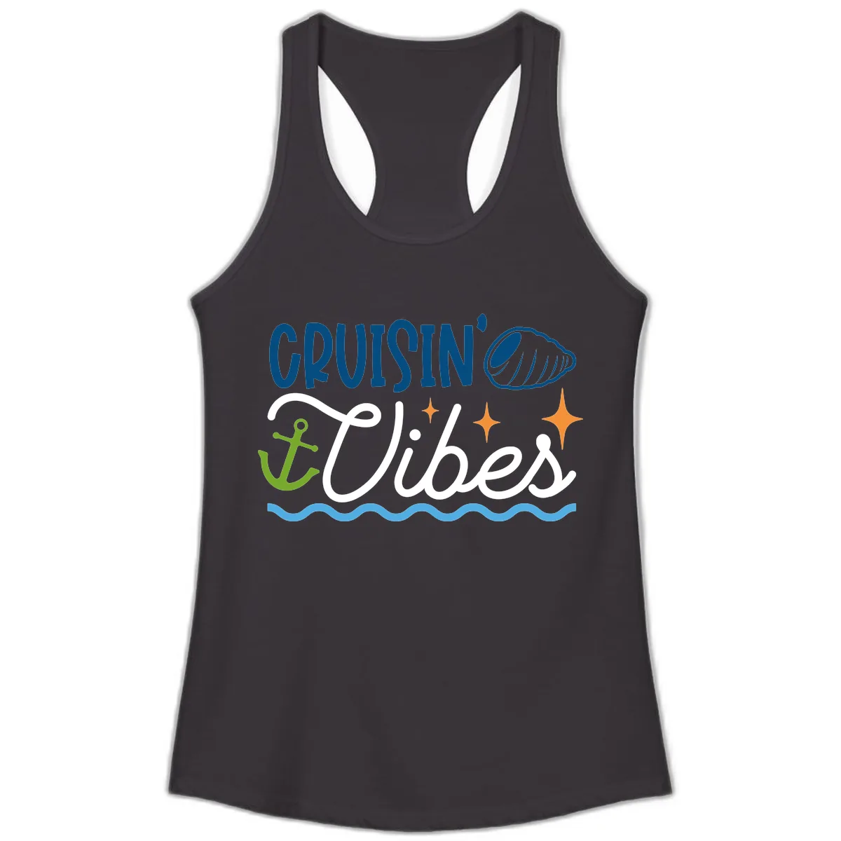 Cruisin' Vibes Ladies Tank in Black