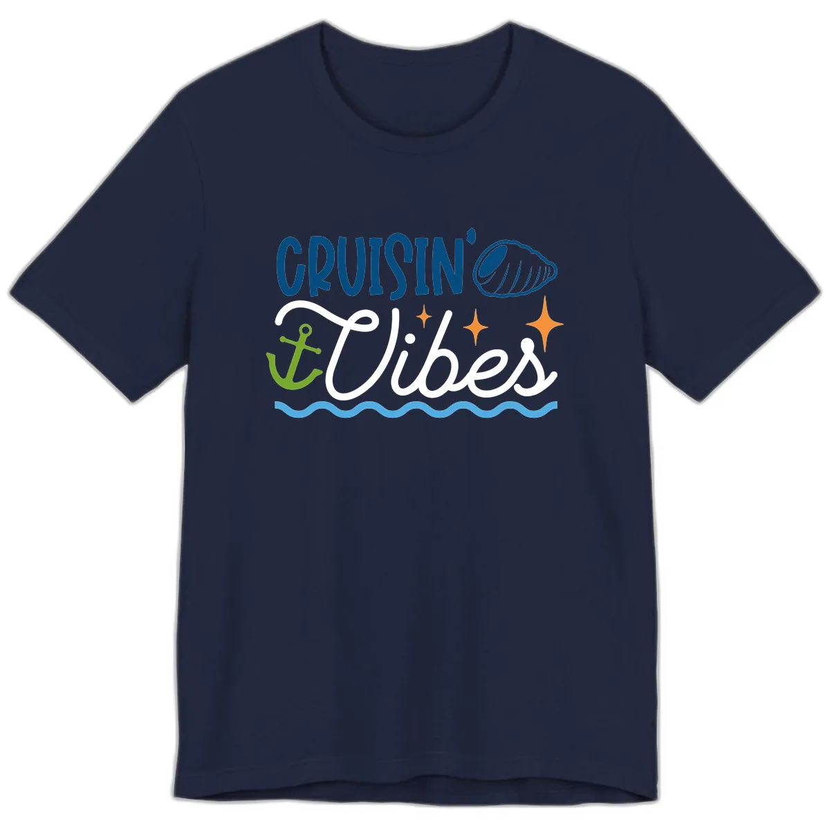 Cruisin' Vibes Premium T-Shirt in Navy
